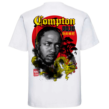 Lade das Bild in den Galerie-Viewer, Kendrick Lamar T-Shirt - Compton DOJO / Kung Fu Kenny - Weiß
